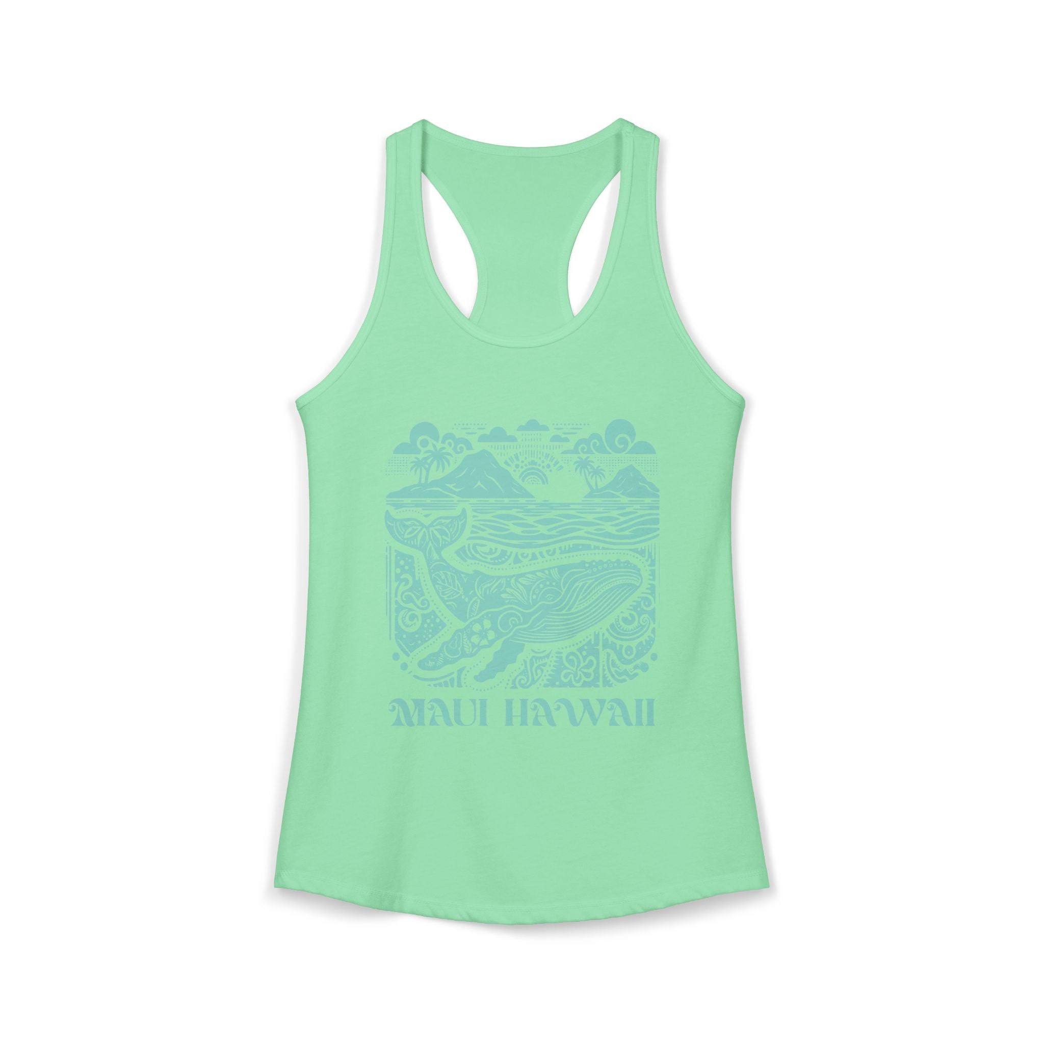 Island Whale Racerback Tank Top — Maui Hawaii