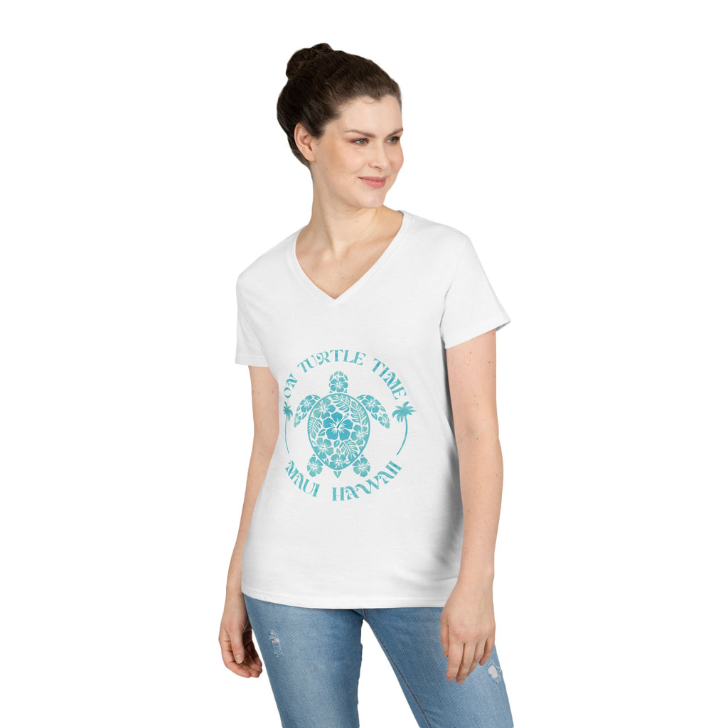 Sea Turtle V-Neck T-Shirt — Maui, Hawaii