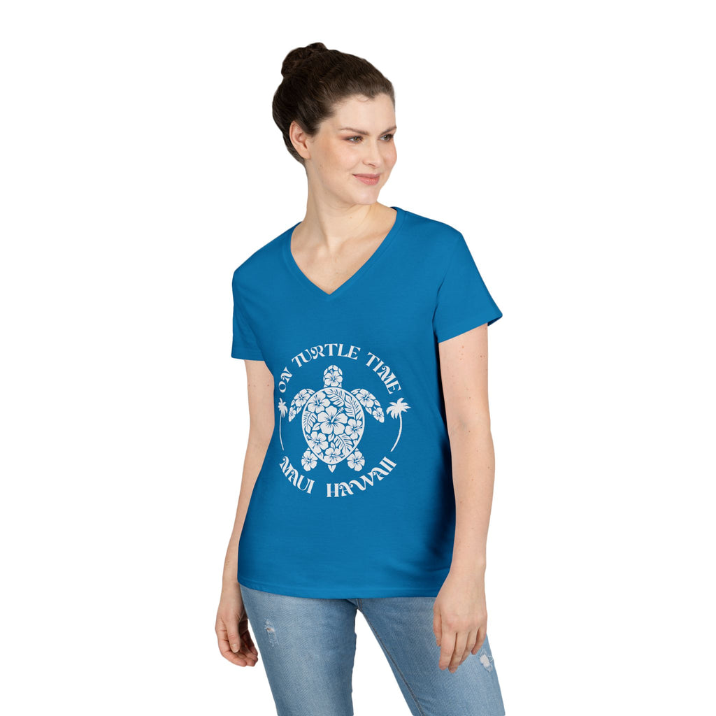Turtle V-Neck T-Shirt — Maui Hawaii