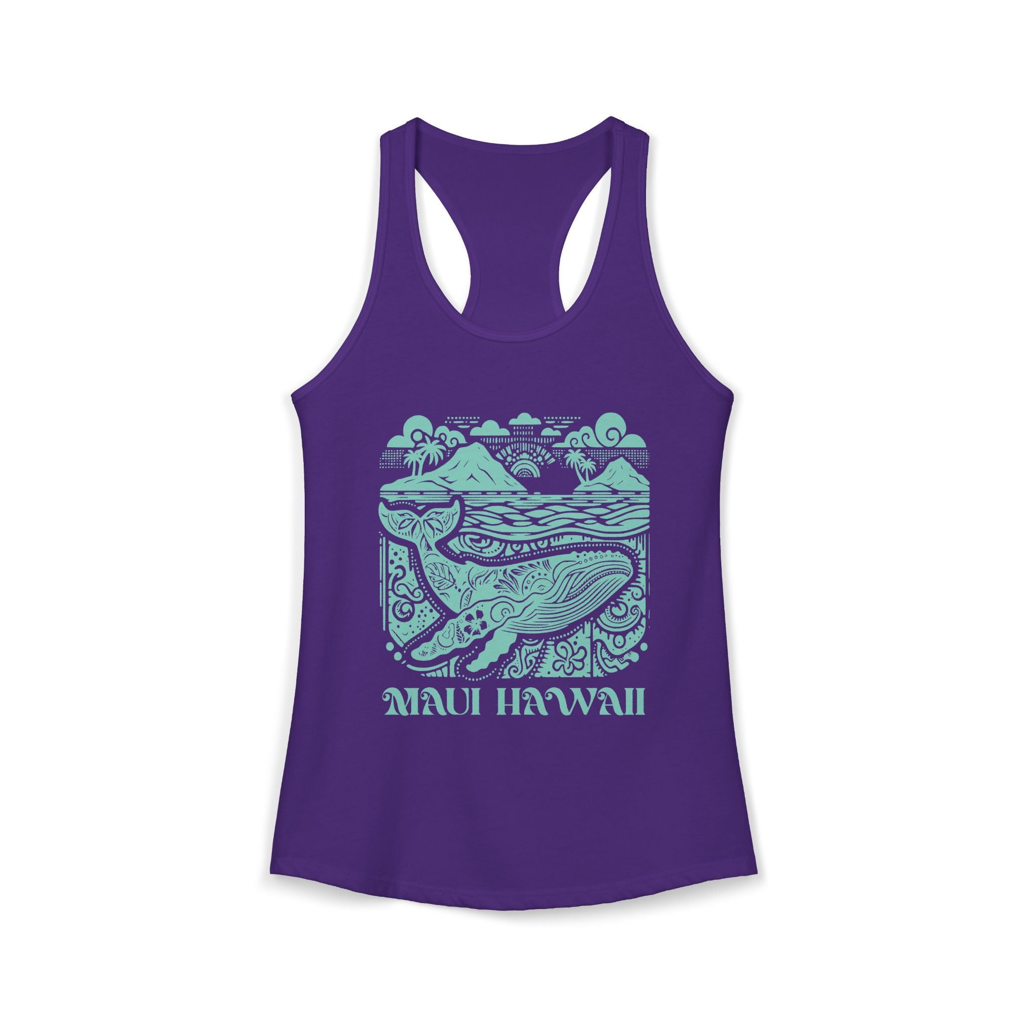 Island Whale Racerback Tank Top — Maui Hawaii