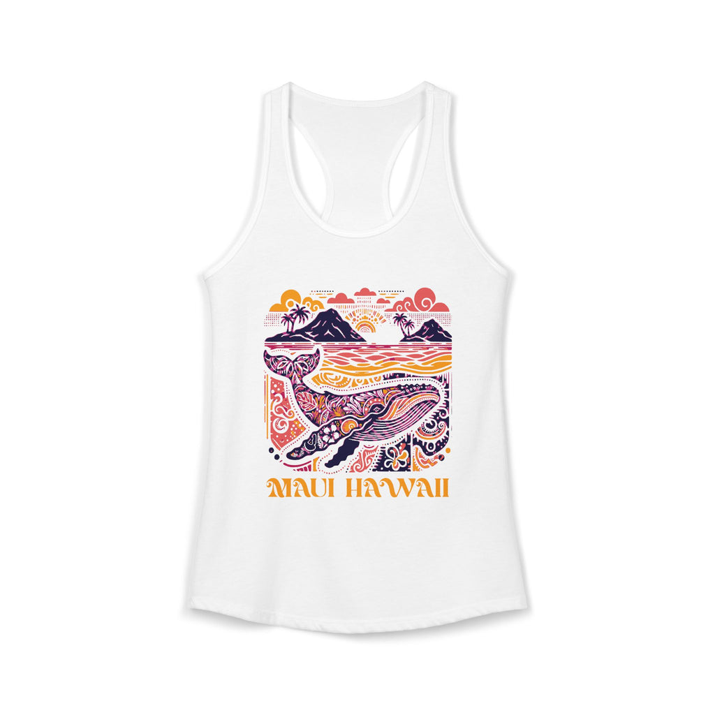 Island Whale Sunset Gradient Racerback Tank — Maui Hawaii