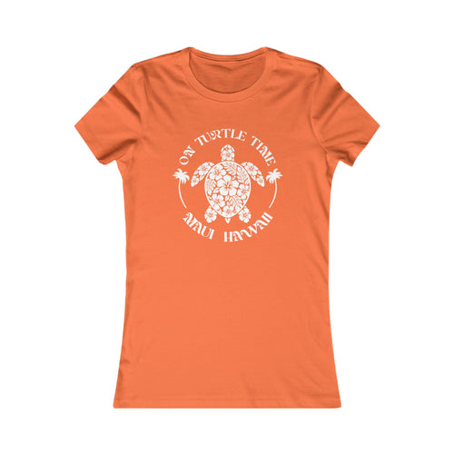 Island Turtle White Print Slim Fit Tee — Maui Hawaii