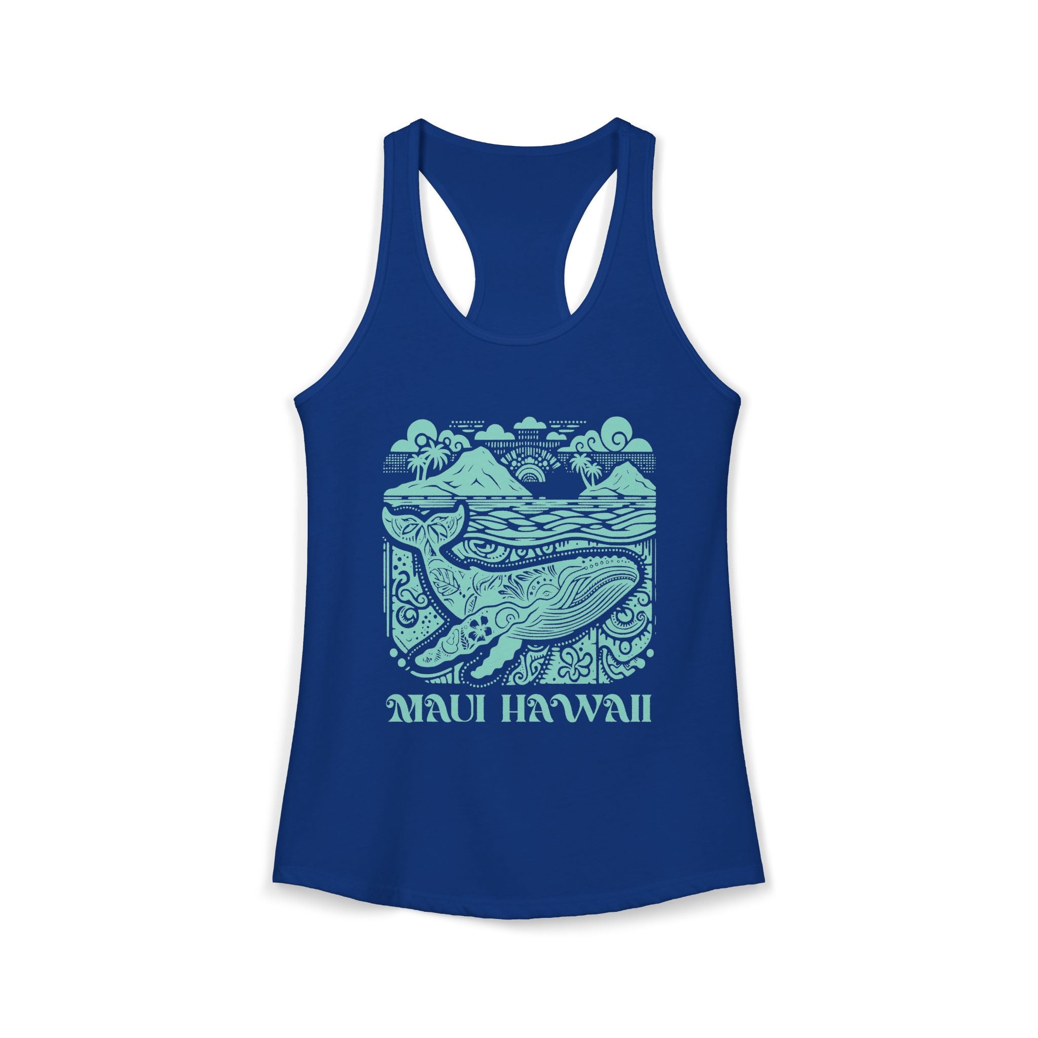 Island Whale Racerback Tank Top — Maui Hawaii
