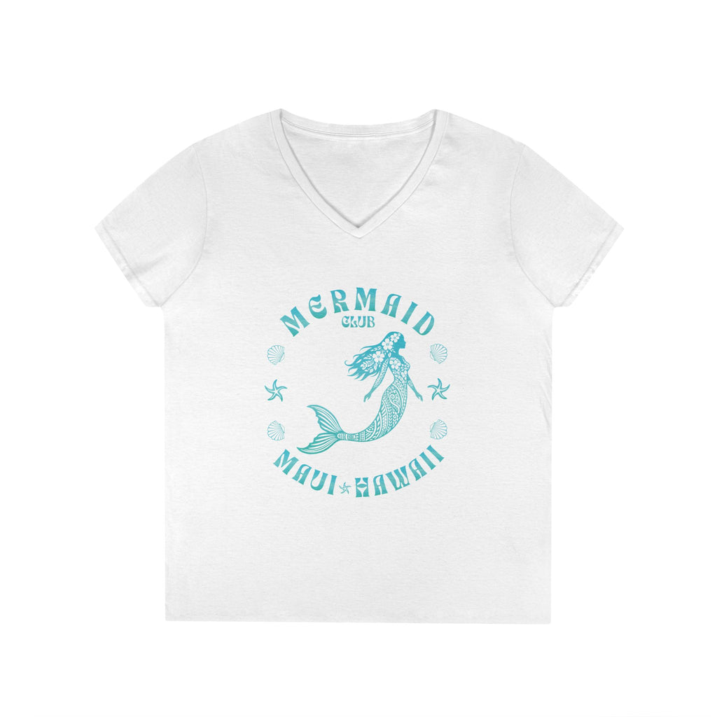 Tropical Waters Mermaid V-Neck T-Shirt — Maui Hawaii