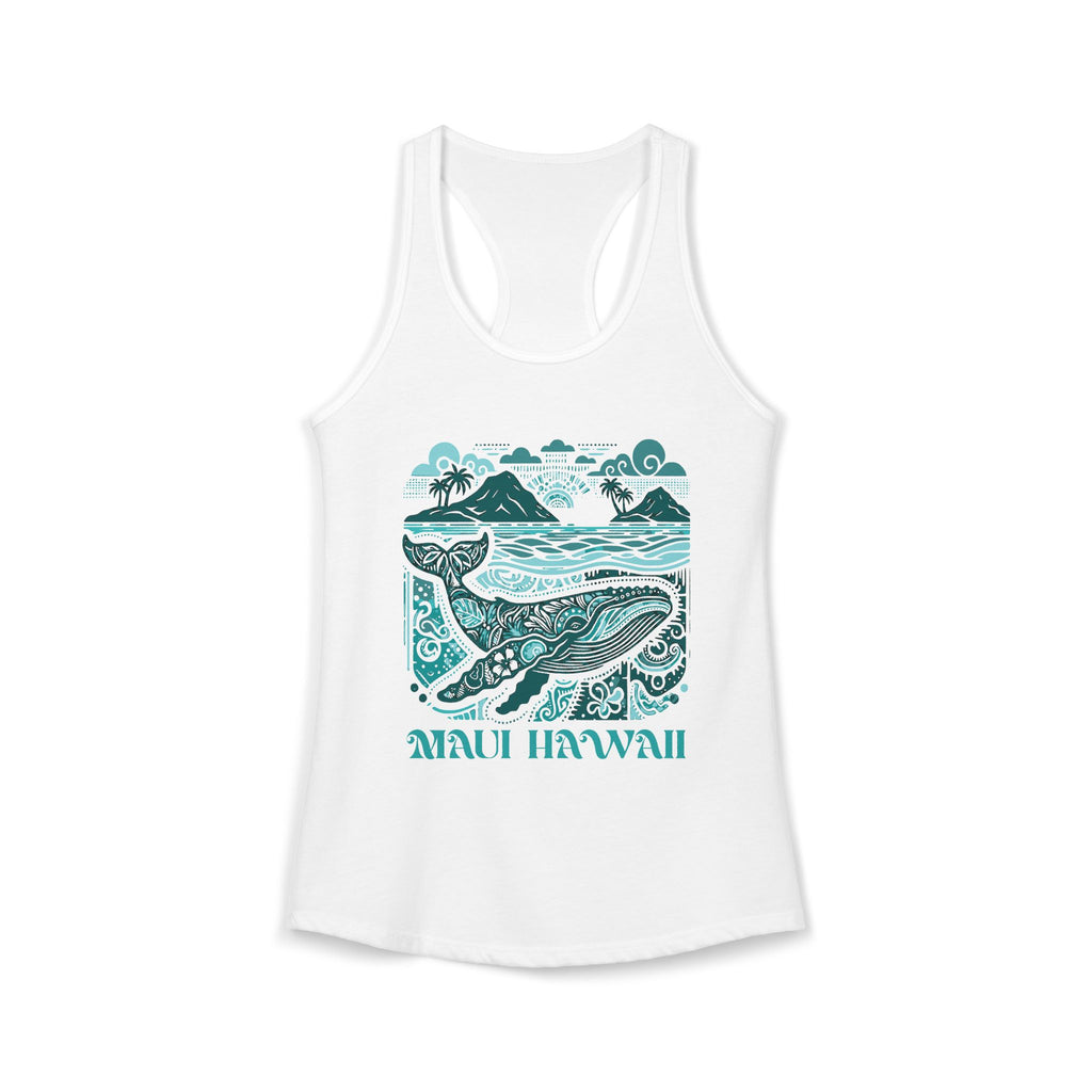 Island Whale Tropical Waters Racerback Tank — Maui Hawaii