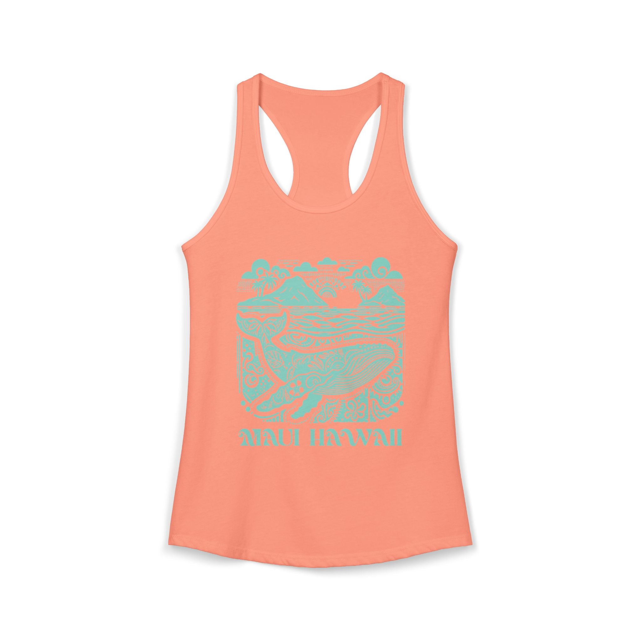 Island Whale Racerback Tank Top — Maui Hawaii